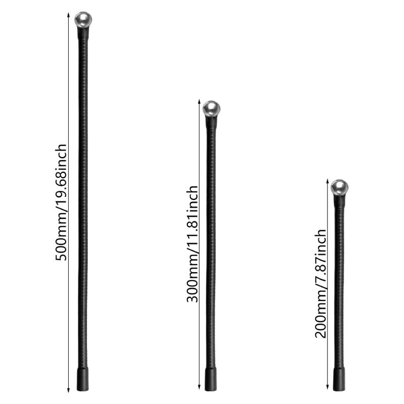 Filettatura Femmina da 1/4 di Pollice a Testa Sferica da 17,4 mm Tubo Flessibile Metallico per Treppiede Supporto per Telefono Tablet Braccio Flessibile con Denti da 1/4
