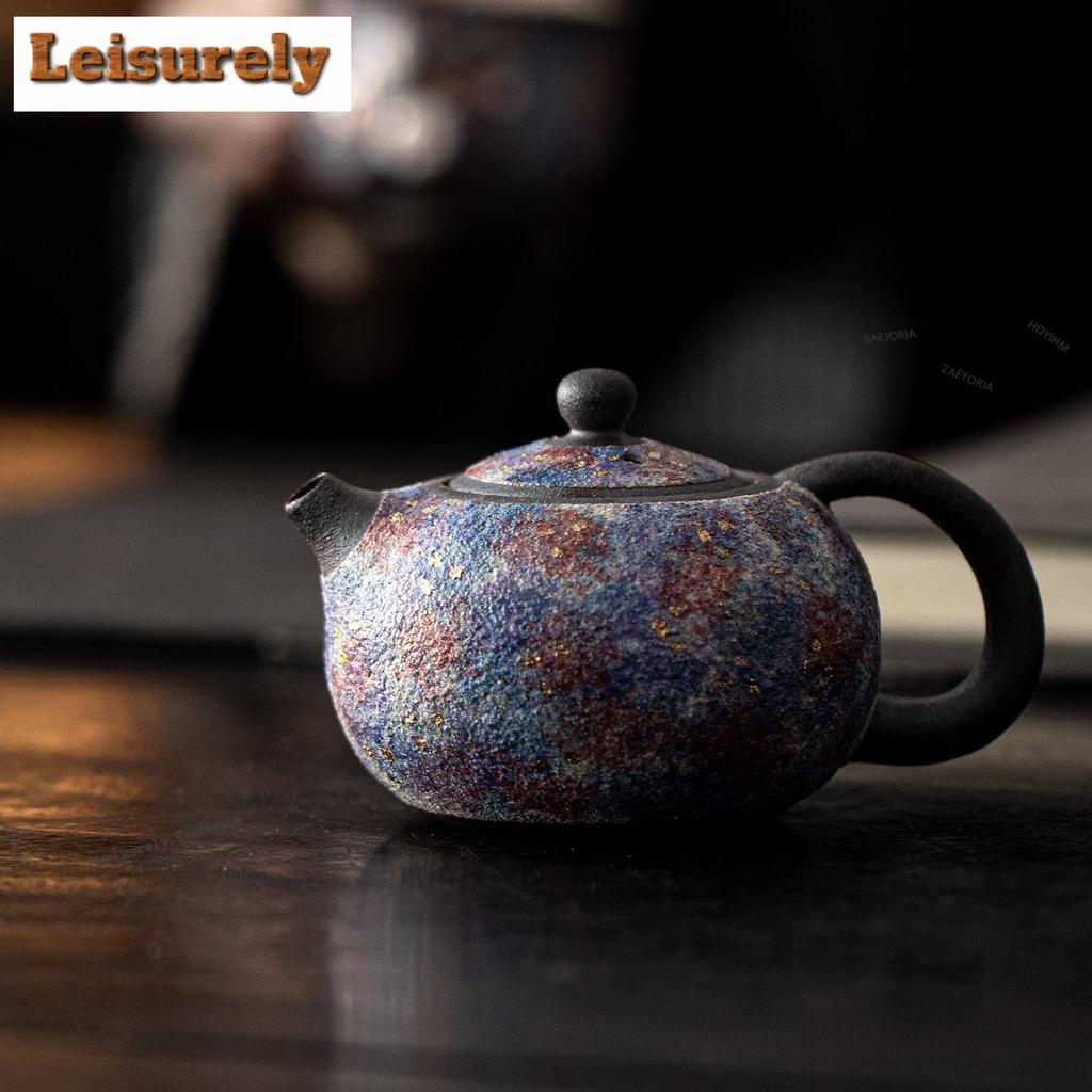 111ml Rock Mineral Star River Teapot Traditional Tea Infuser Pot Household Tea Making Kettle with Strainer Chinese Tea Set Gift