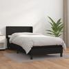 3130631 vidaXL Divan Bed with Mattress Black 90x190 Cm Faux Leather