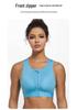 Women's Wireless Sports Bra - Front Zipper, Anti-Sag, Shockproof, Plus Size, Beautiful Back Design for Fitness and Running