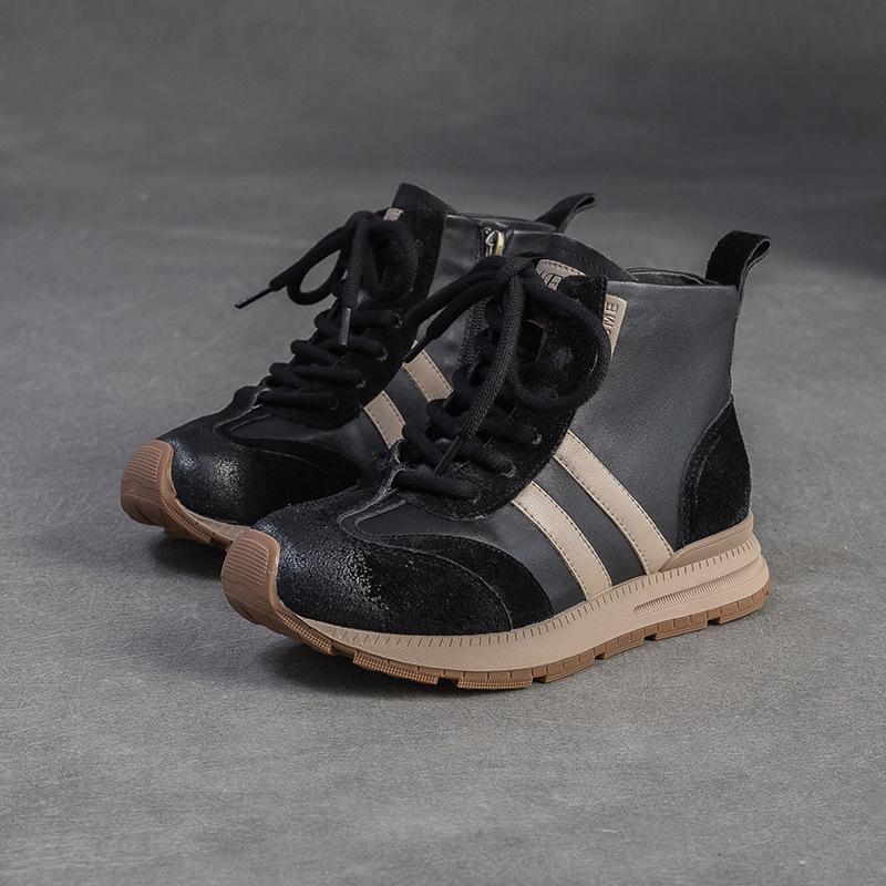 

Johnature Genuine Leather Casual Sports Shoes Versatile Lightweight Comfortable And Lace Up Women s Shoes 35