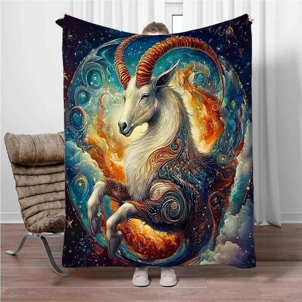 12 Constellation Blanket Flannel Children Warm Soft Blankets for Sofa Bed Cover Blanket Suitable for Birthday Souvenir Gifts