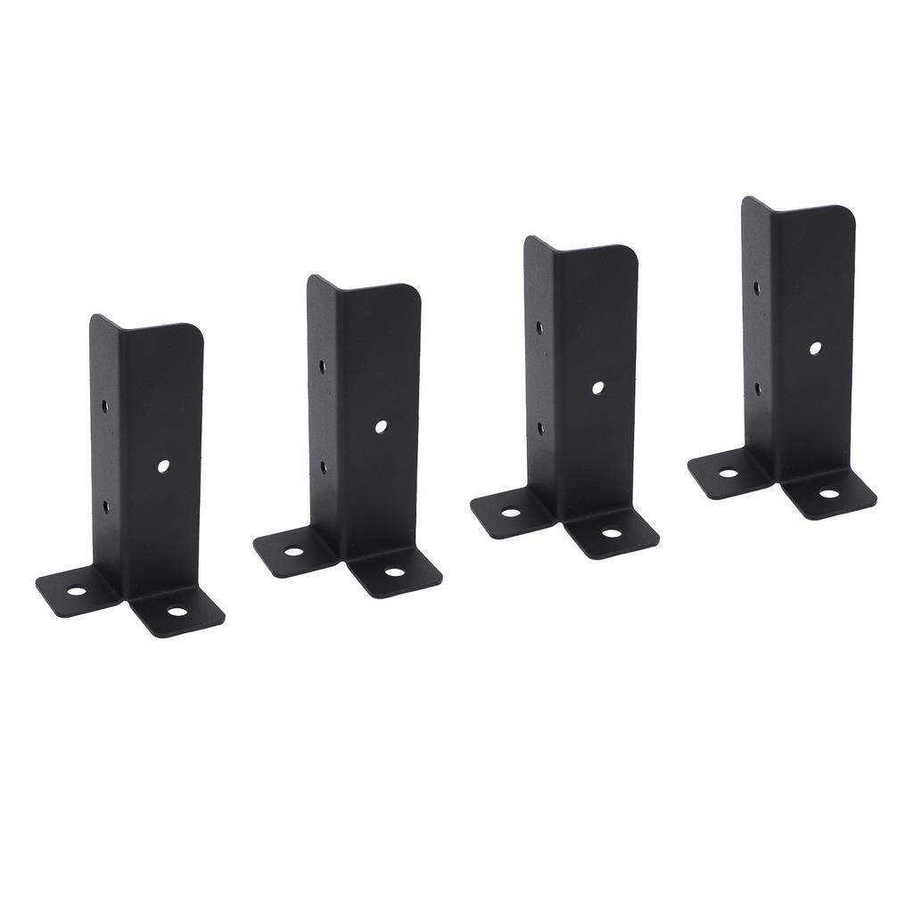 4 Sets Post Anchor Brackets Metal Base Bracket Mounting Kit for Deck Support Heavy Duty Fence Porch Railing Handrails