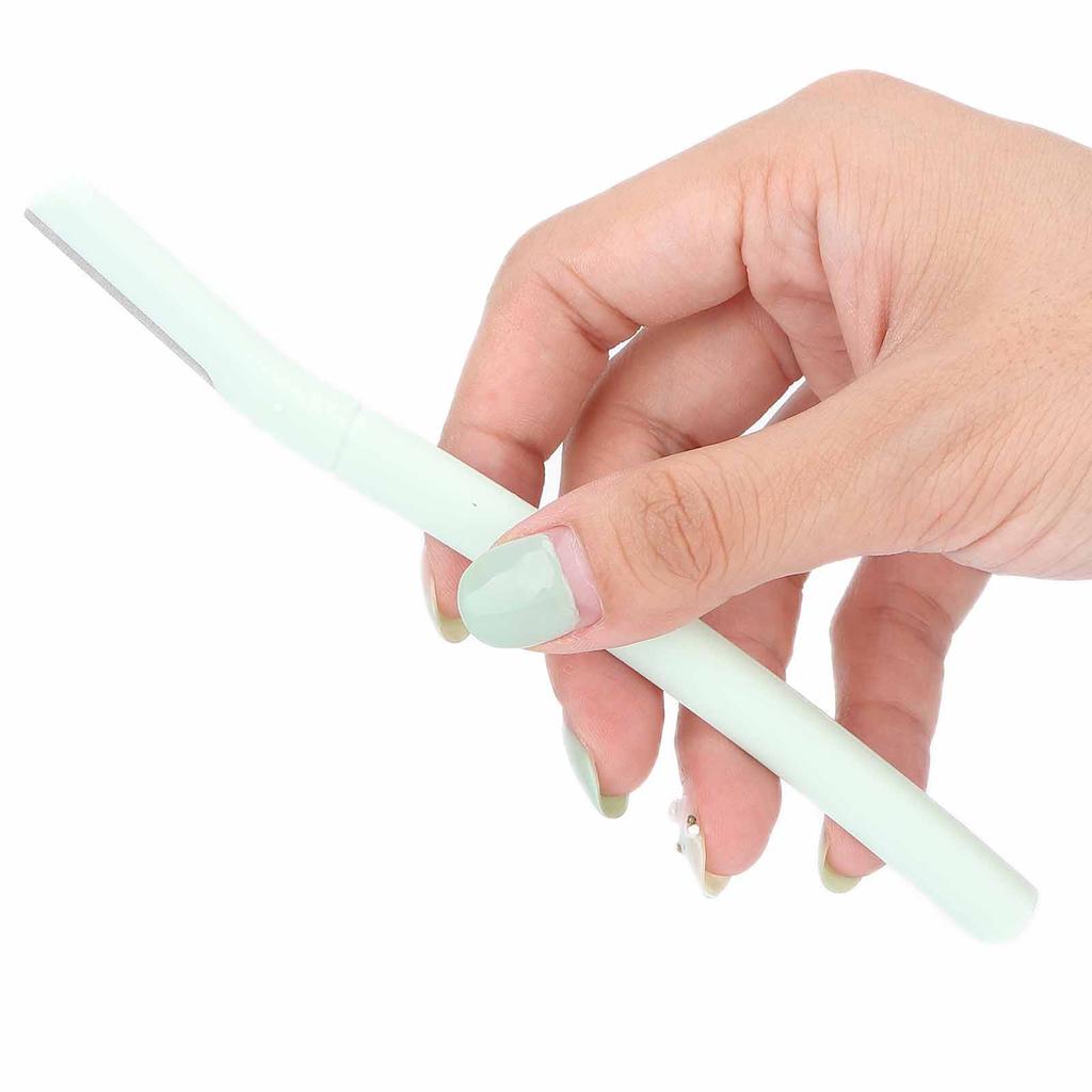 Zastřihovač obočí Nerezový Protiskluzový Zelený Holicí strojek na obočí s Bezpečnostním krytem pro úpravu obočí a holení obličeje