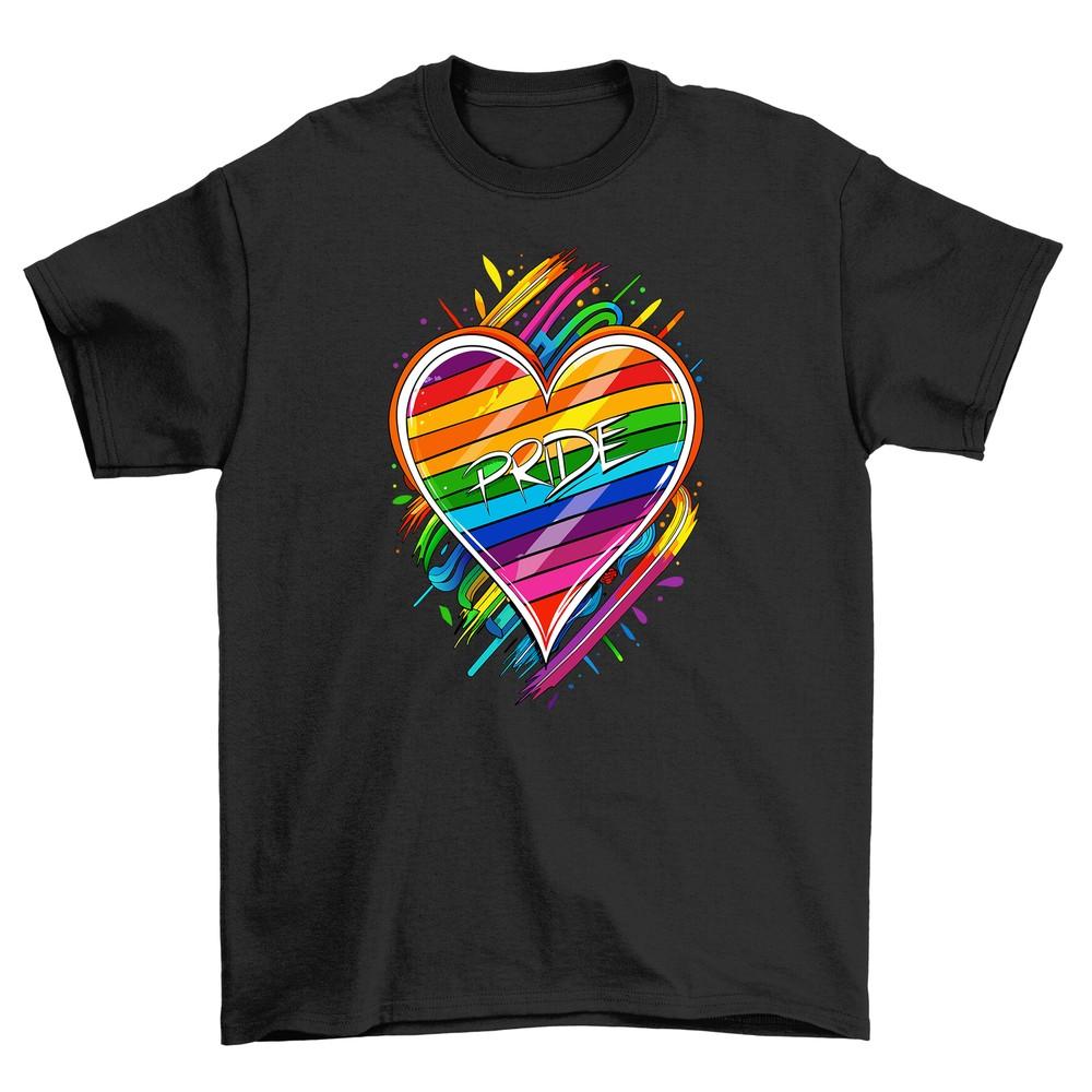 

Pride_44 t-shirt - Wear Your Colors with Pride! Rainbow Heart Design, Funny and S