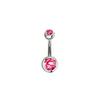 Glamorous Stainless Steel Belly Rings with Rhinestones for a Dazzling Summer Look