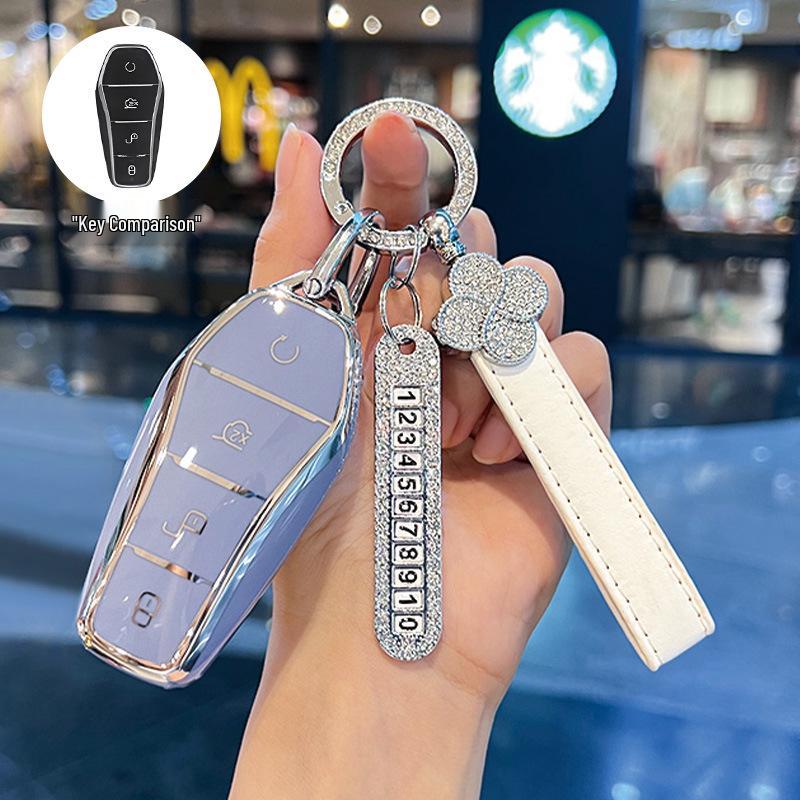 Etui na kluczyk BYD: Kompatybilny z Dolphin, Seagull, Song Plus, Qin DMI, Han EV, Tang, Seal, 06, Yuan Pro - Pokrowiec na brelok