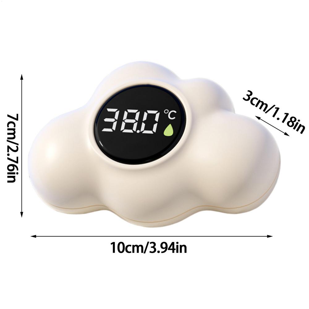 Cloud Shape Bathtub Temperature Gauge with LED Display, Waterproof Floating Sensor Bathtub Digital Temperature Gauge for Kids