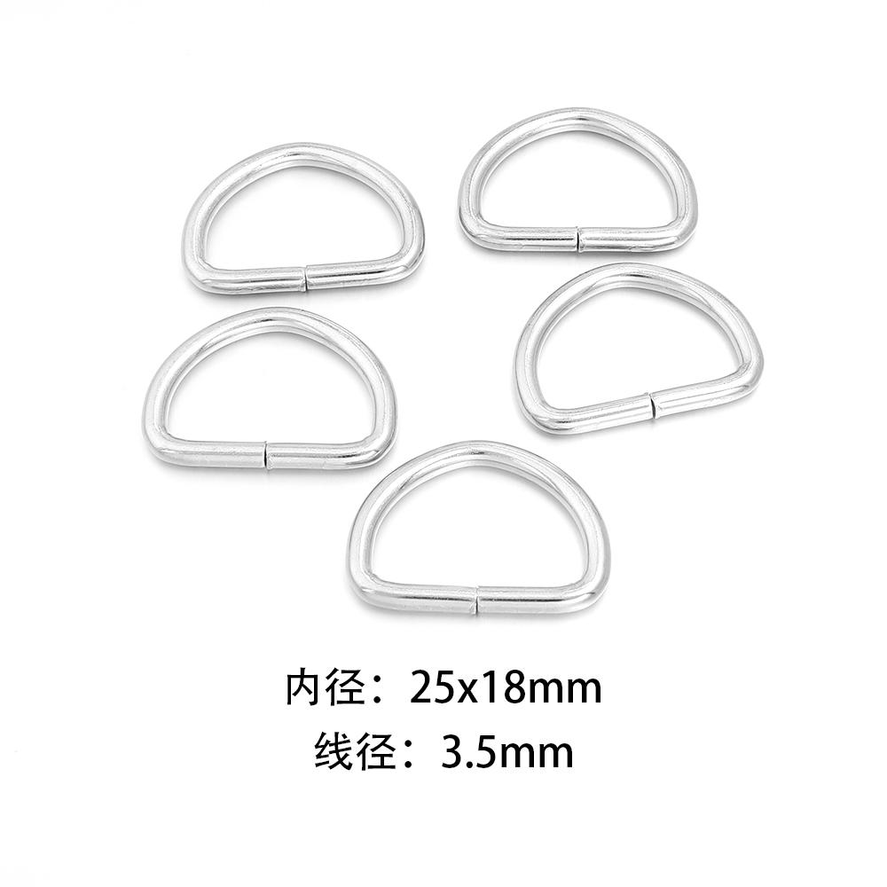 10-20pcs Metal D Ring Adjustable Buckle Clasp For Webbing Backpacks Straps Bags Cat Dog Collar Chain Buckles DIY Accessorie