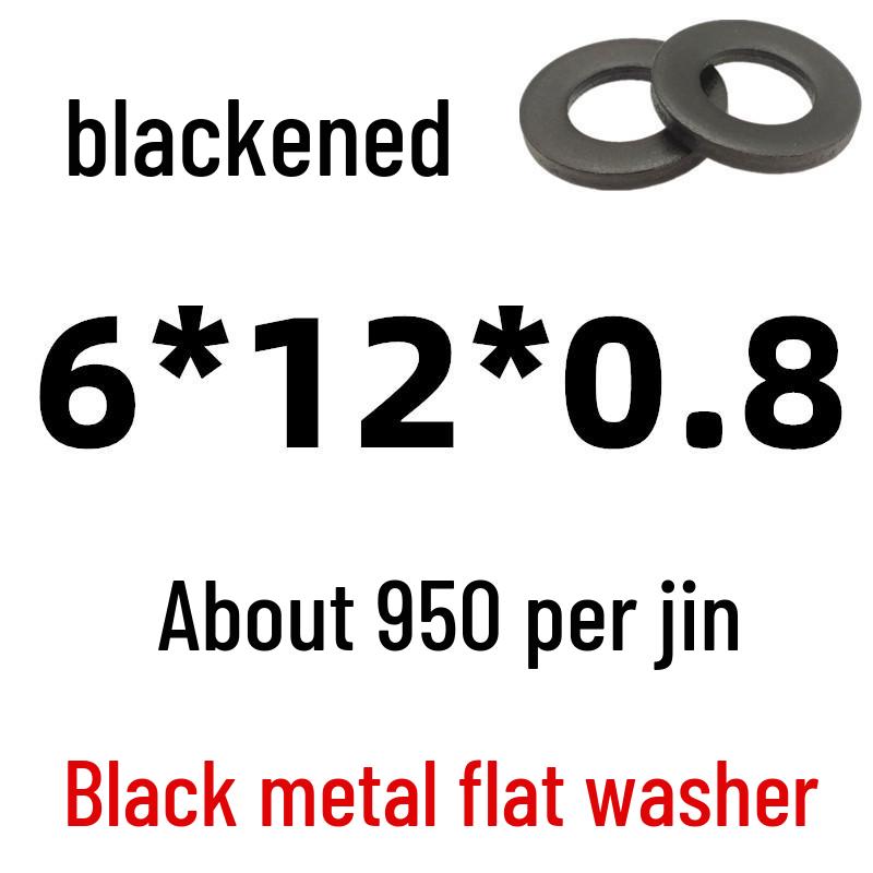 Thickened Black Iron Flat Washer for Screws, Non-standard Round Design