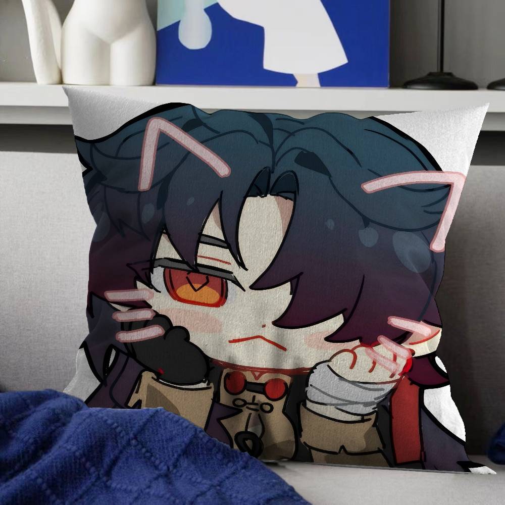 Honkai Star Rail Character Blade Cushion Cover Polyester Sofa Cushions Decorative Throw Pillows Home Decoration Pillowcover