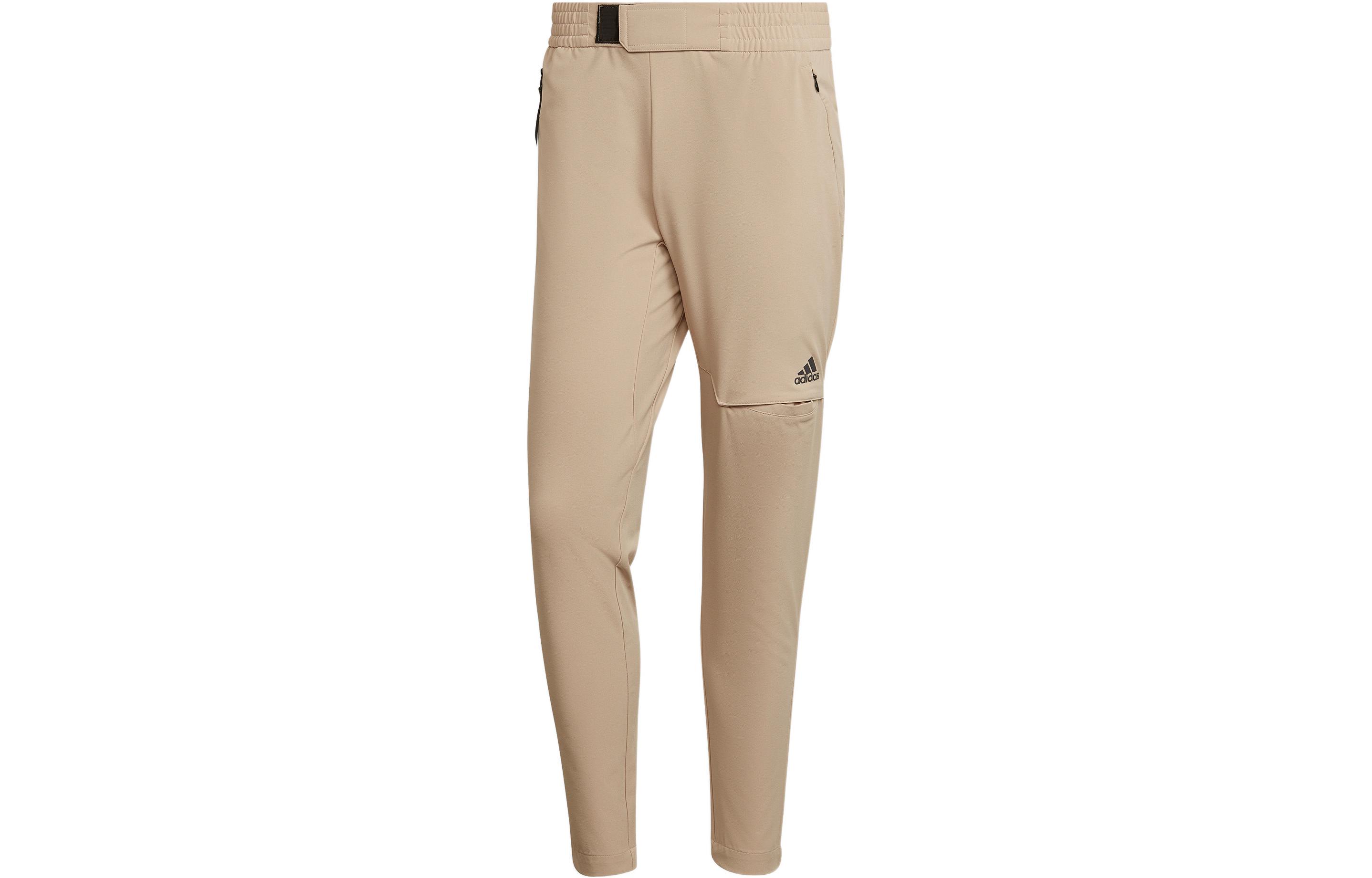 Adidas Knitted Sweatpants Men s Light Umber Moderate Straight Fit Pants HK4494 S