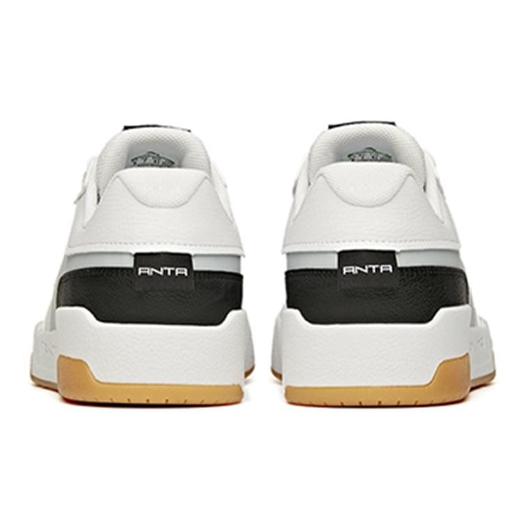 Anta Synthetic Leather Coverage Slip Resistant, Abrasion Resistant, Lightweight Low Top Skateboard Shoes Men's 112228081R-4