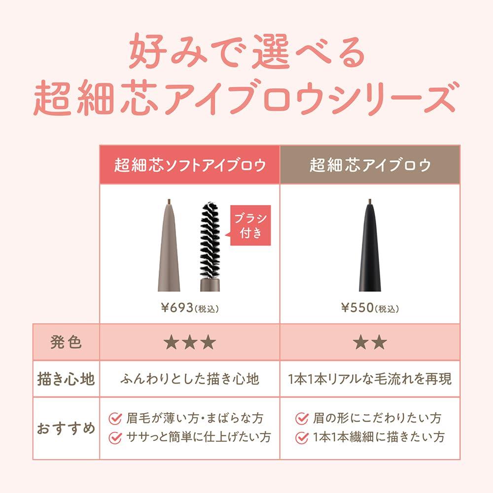 Cezanne Ultra Fine Soft Eyebrow Pencil [All 2 Colors] - Precise, Long-lasting Eyebrow Makeup