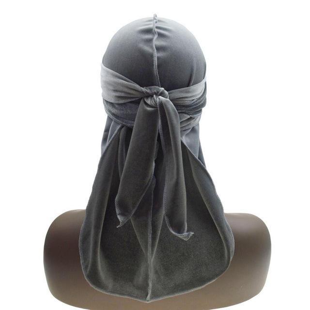 דוראגים קטיפתיים מעולים לגברים רצועות ארוכות דוראג כובע גלים יוקרתי הייפביסט לגברים דוראג אלסטי כיסוי ראש בנדנה היפ הופ