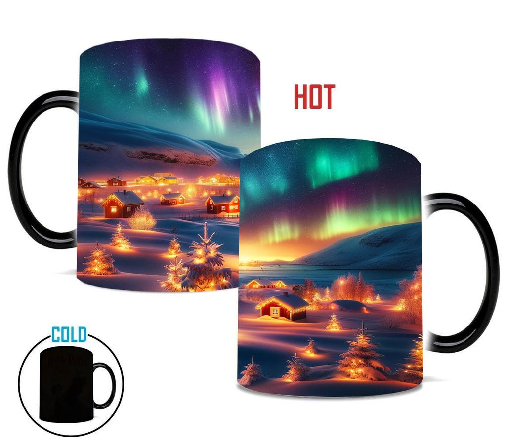 Christmas Christmas Northern Lights Color Changing Cup Ceramic Coffee Mug Snowman Christmas Tree