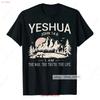 Yeshua I Am The Way Truth Life T Shirt Jesus Religious Bible Christians Camping Vintage Washed Breathable Streetwear Versatile
