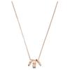 Logo Three Ring Kissing C Series Glass Brass Necklace Women Necklace Rose-Gold CI902-RGD