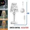 USB Diamond Table Lamp Acrylic Decoration Light For Bar Bedroom Bedside Coffee Crystal LED Desk Lamps Gift Night Lights Lighting