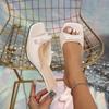 2026 New Slipper Mules Low High Heels Shoes Summer Best Street Look Females Square Head Open Toe Bow Strappy Sandals Women