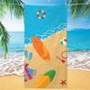 Beach Pattern Beach Towel, Digital Printing Thin Quick-Dry Anti-Sand Microfiber Lightweight for Swim, Yoga, Travel, Gym, Gift