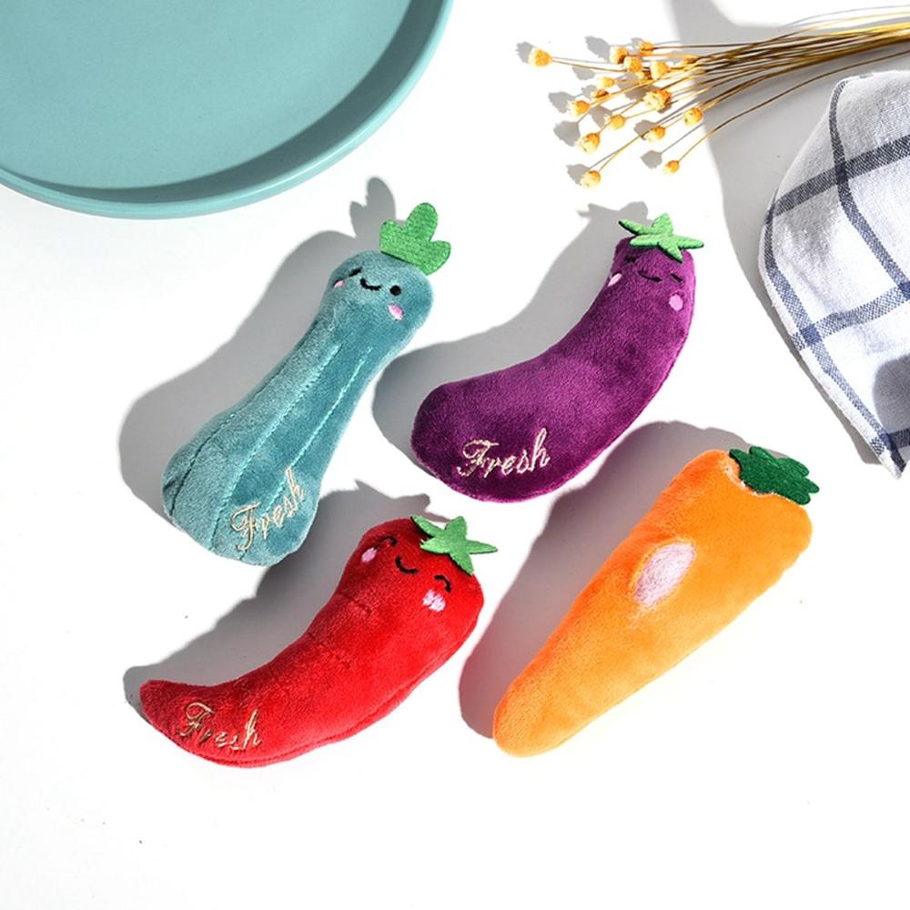 Dog Kitten Indoor Cute Soft Plush Interactive Chew Toy Teeth Bite Toys Cat Mint Toys Catnip Pillows