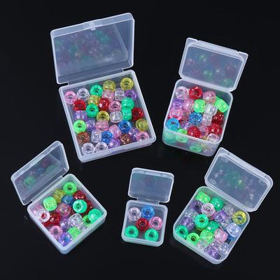 Kleine Aufbewahrungsbox Klar Transparentes Plastik Perlenbehälter Schmuck-Organizer-Etui Pillen-Chip Nagelkunst Schrauben-Aufbewahrungsbehälter