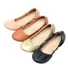 Fashion Party Shoes 2025 New Foldable Ballet Flats Portable Travel Fold up Shoe Prom Ballerina Flats Roll up for Bridal Wedding Shoes