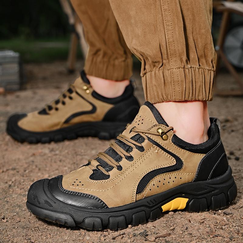 Summer Breathable Hiking Shoes Men Brown Vintage Climbing Trekking Sneakers Man Outdoor Anti-skid Men's Hiking Shoes zapatos