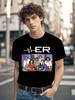 ER TV Show Heartbeat & Medical Theme Graphic T-shirt - Black Casual Crew Neck Tee with White Print