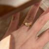 Simple Cold Feeling Water Drop Ring, High Sense Light Luxury Giant Flash Diamond Ring, Jewelry Niche Design Horseshoe Ring Woman