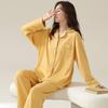 Pajamas Women's Spring and Autumn Pure Cotton Long-sleeved Women's Autumn 1011 New Casual Wear Round Neck Loungewear