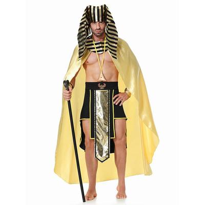 Neues Halloween-Kostüm für erwachsene Männer, ägyptischer Pharao, Cosplay-Anzug, Bühnenkostüm