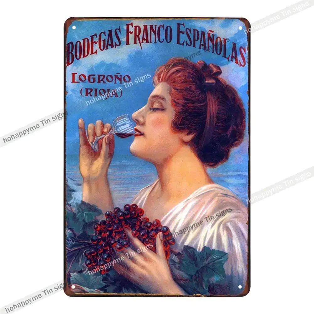 Bar Metall Wandkunst Dekoration Plakette Schilder Champagner Whisky Traube Wein Pub Club Cafe Poster Eisenmalerei Heimdekor 20x30cm