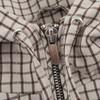 Women S Vintage Plaid Hooded Long Sleeve Casual Jacket