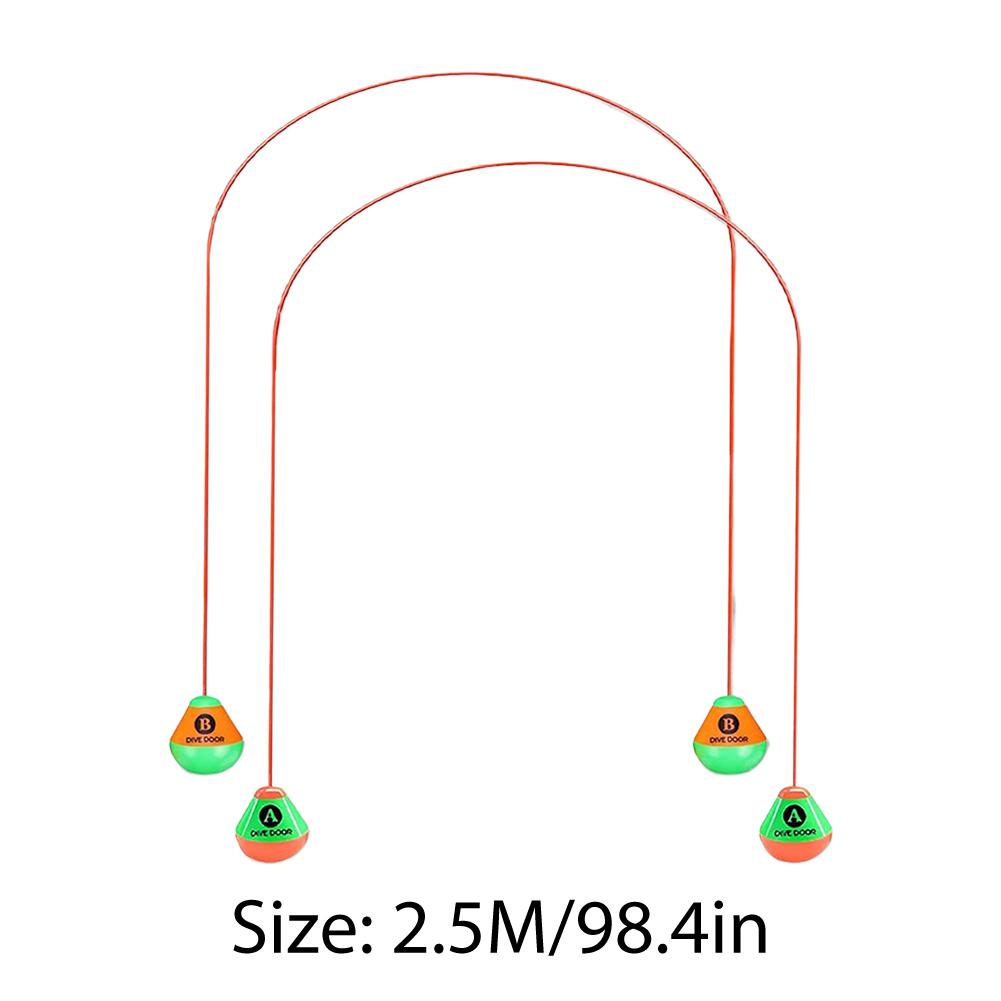 2.5M/1.5M Through Door Dive Ring Funny Swimming Game Aids Dive Door Reusable Underwater Swimming Toys Adults Kids Pool Water Toy