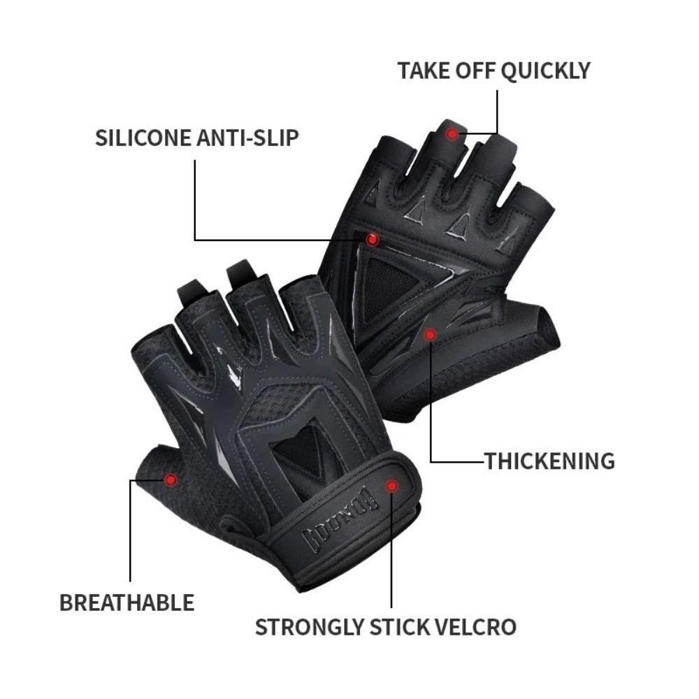Wear-Resistant Fitness Cycling Gloves Anti-Slip Half Finger Cycling Gloves  Outdoor Sport