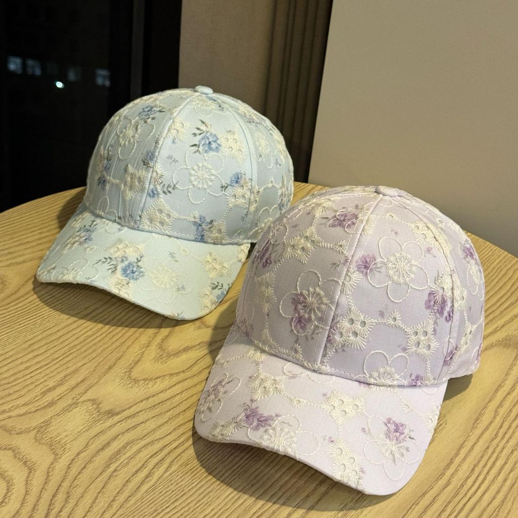 Sweet Print Baseball Cap Women's Spring Summer Sunshade Cap Fashion Idyllic Outdoor Travel Sunscreen Hat Tide
