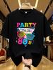Wzm104114creative Letter Printed Plus Size Unisexs Round Neck Summer Casual Short Sleeved Street Fashion Versatile Tshirt