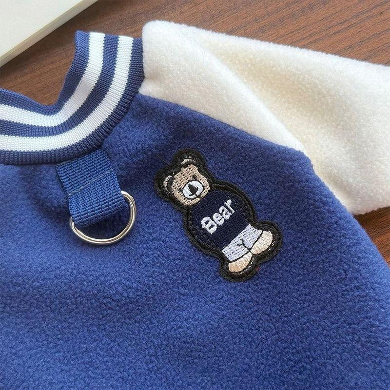 Fashion Autumn Winter Dog Warm Clothes Windproof Fleece Dog Jacket With R-ing Thickened Dog Sport Suit Cat