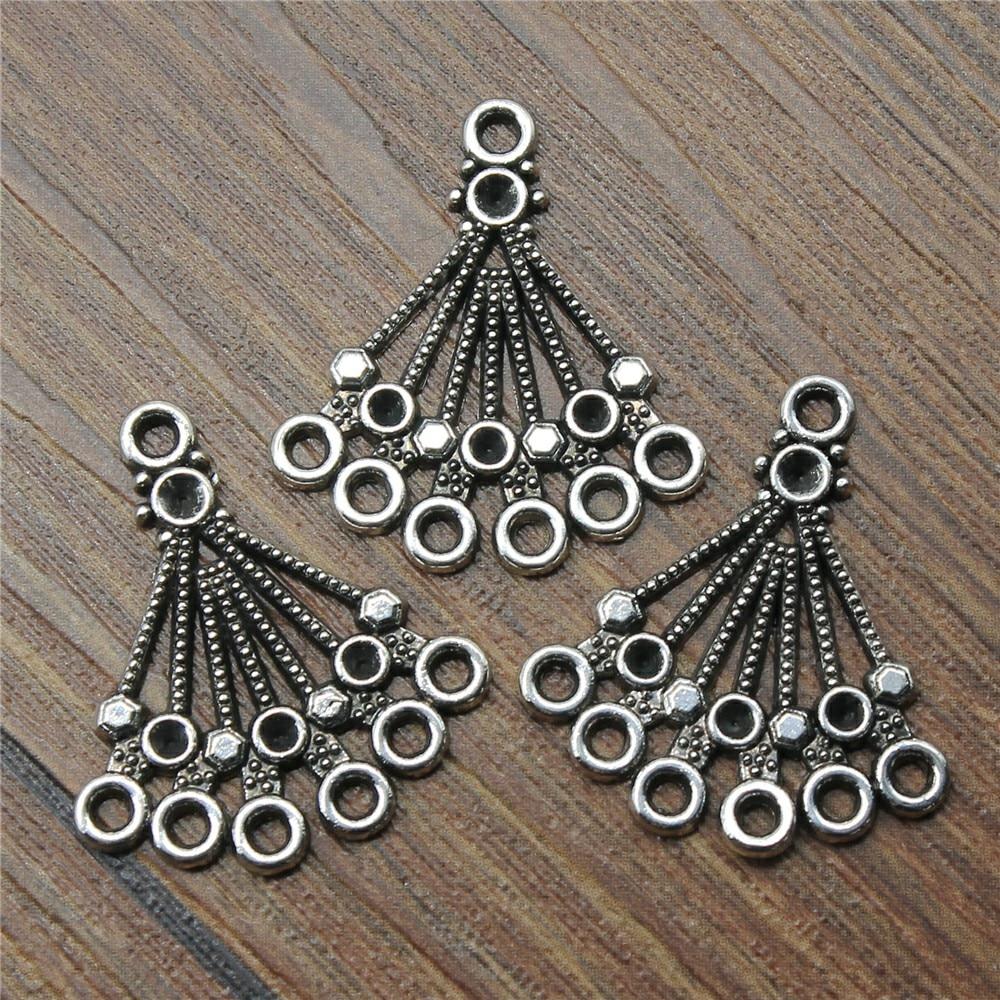 10pcs 27x24mm Porous Earring Connector For Jewelry Making Earring Connector Charms Earring Connector