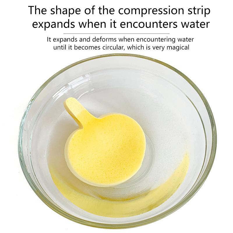 50Pcs Comp1.Ressed Face Wash Wash Face Sponge Clean Face Disposable Powder Puff Face Cleansing Cotton Pad Cleansing Beauty Strip