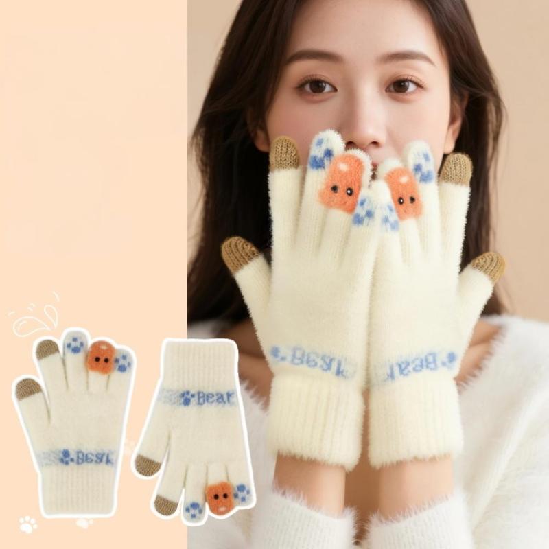 Warm Gloves For Autumn And Winter With Added Fleece And Thickening As Well As Warm Gloves For Cycling Outdoors