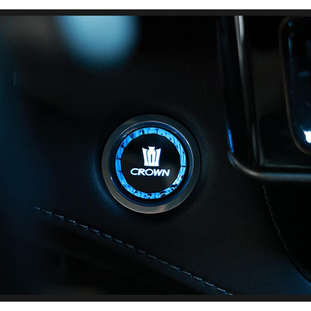 Haoshilianfa Engine Start Button Switch Suitable for CROWN Crystal Surface Car Starter Button Engine Start Starter Start Stop Switch Protection