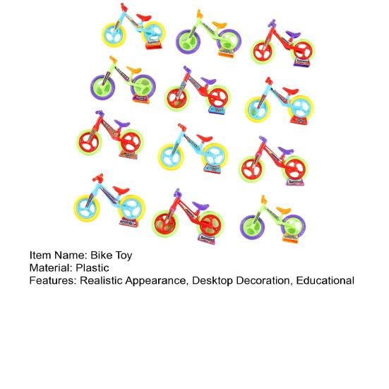 12Pcs DIY Mini Bicycle Assembly Toy Plastic Bicycle Model Educational Simulation