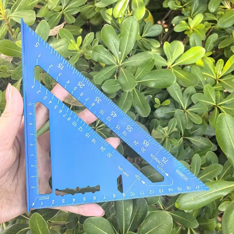 Triangle Ruler 7Inch Measurement Tool Aluminium Alloy Carpenter Set Square Angle Woodworking Tools Try Square Triangular Metric