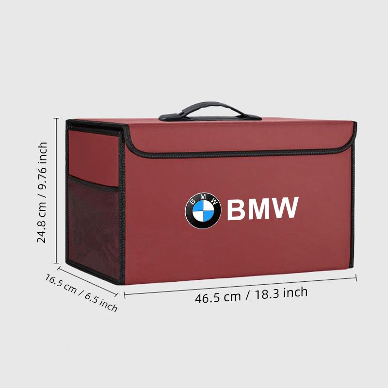 Large Capacity Leather Car Trunk Organizer Box Interior Toolbox For BMW X1 X2 X3 X5 X4 X6 X7 G30 G20 G32 G11 G12 F40 F30 F20 F10 QS4