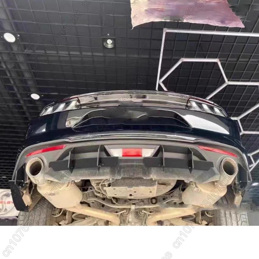 Car Rear Bumper Diffuser Fit For Ford Mustang 2018 2019 2020 2021 Body Kit Black Clip installation ABS Plastic