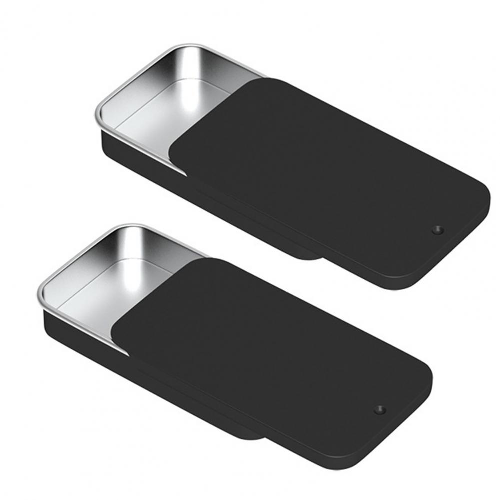 2 Stück Metall Rechteckig Leer Mini Blechdose Rostfrei Aufbewahrungsorganizer Mini Blechdose Weißblech Push Bonbon Pillendosen mit Schiebedeckel