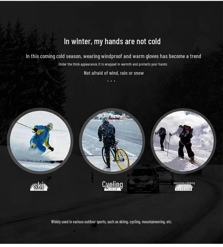 Camouflage Winter Ski & Cycling Non-slip Waterproof Touchscreen Gloves for Men & Women
